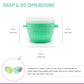 Melii Snap & Go Baby Food Storage Containers With Lids, Snack Containers, Freezer Safe - Set Of 4, 6Oz