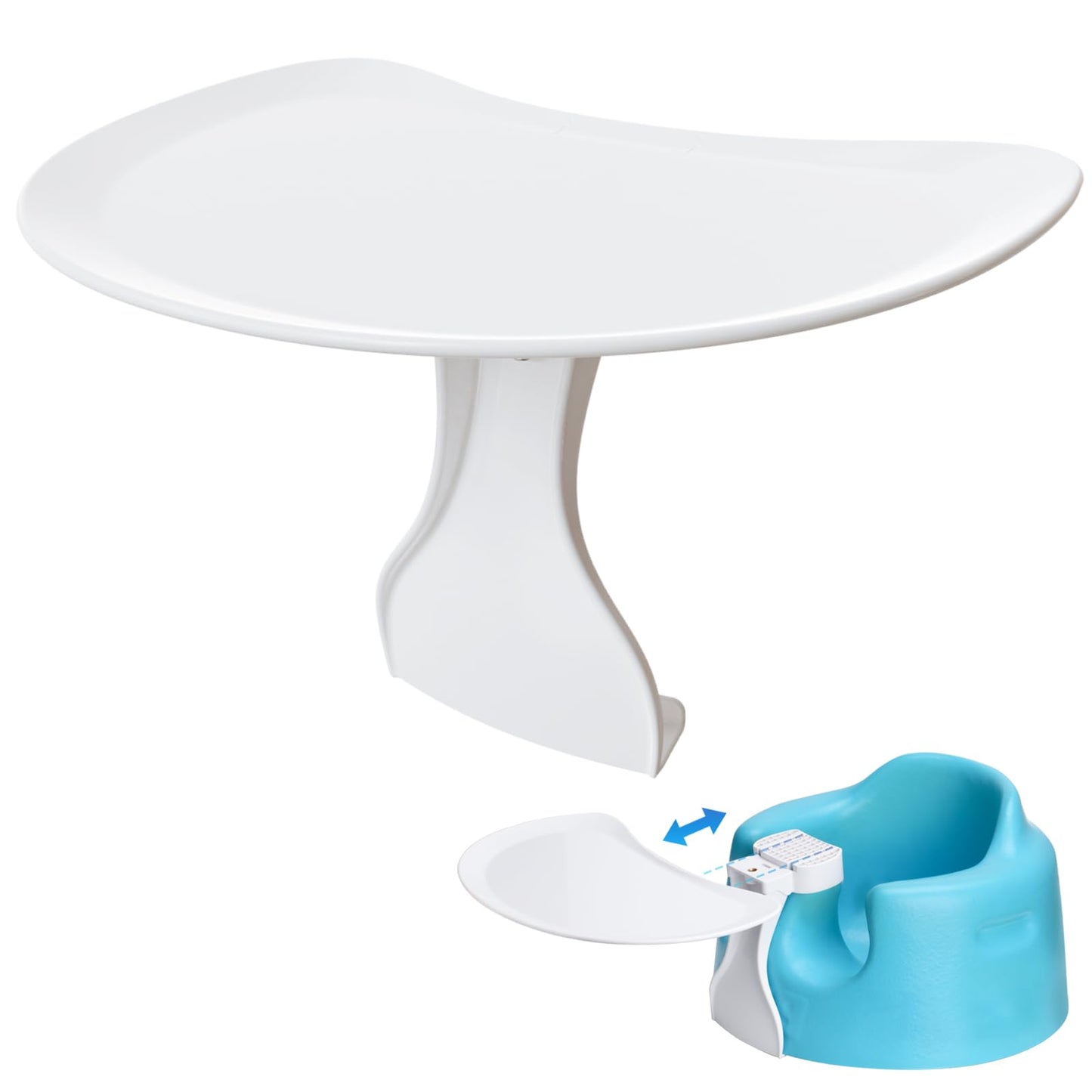 Seat Tray Accessory, Compatible with Bumbo Seat - Detachable Tray Surface with Secure Bottom Hook | Tray Accessory Perfect for F