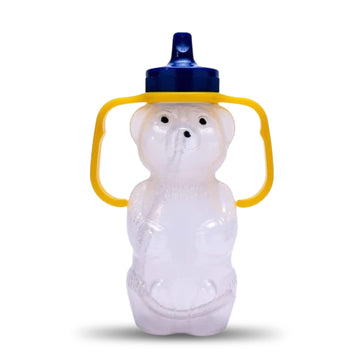 Talktools Honey Bear Drinking Cup With 2 Straws - Special Needs Assistive Drink Container  Spill Proof  Leak Resistant Lid  Help