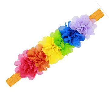 Baby Girls Rainbow Flower Headband Hair Band Accessories Ts-Fd03 (Chiffon Headband)