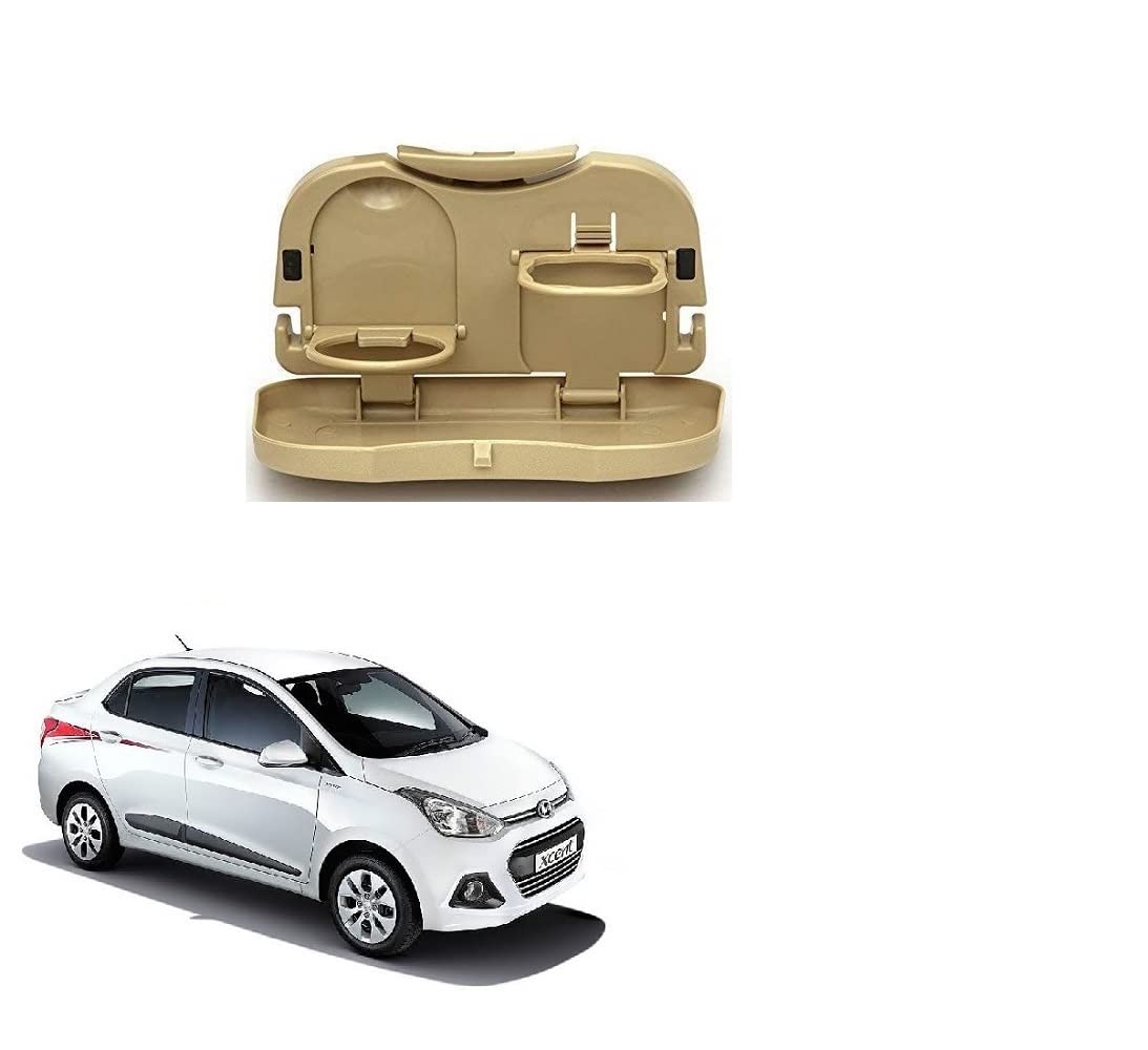 Stylish Foldable Compact Car Back Seat Tray for Food/Drinks/Cup/Bottle Holder Universal Pack of 1 Suitable for Hyundai Xcent Typ