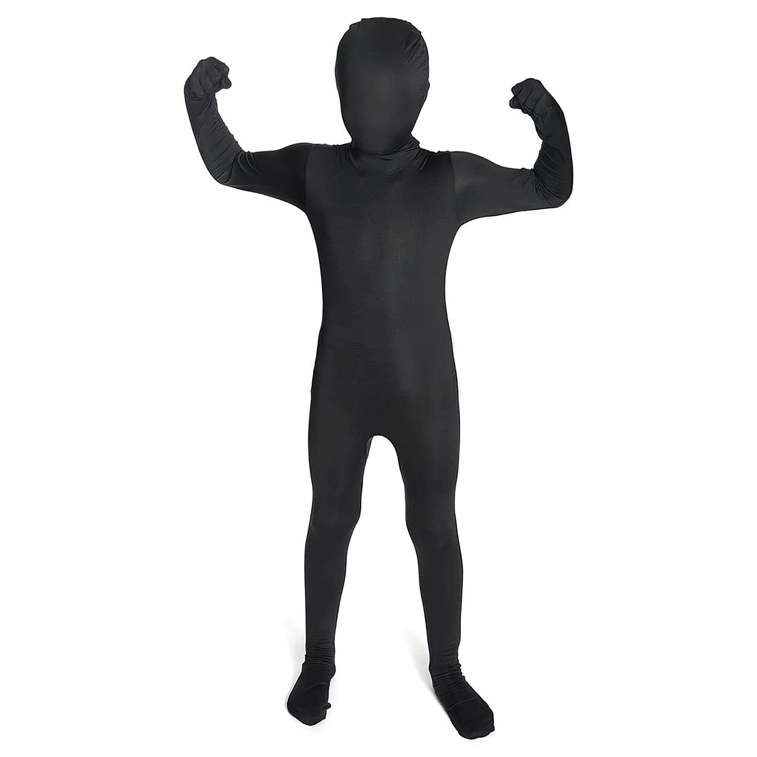 Morphsuits Kids Black Bodysuit Costume, Shadow Costume Kids, Black Full Body Suit Halloween, All-Black Morph Suit Boys, Full Bla
