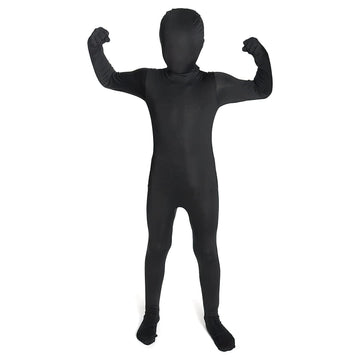 Morphsuits Kids Black Bodysuit Costume, Shadow Costume Kids, Black Full Body Suit Halloween, All-Black Morph Suit Boys, Full Bla
