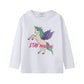 Baby Girl Long Sleeve T-Shirts Unicorn Christmas Elk Graphic Winter Cotton Casual Crewneck Tunic Tops Tee Shirts Sets 3 Pack 12M