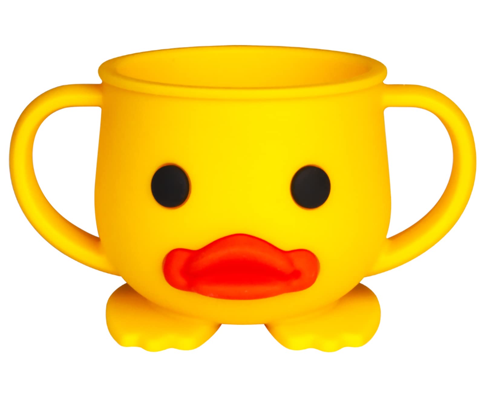 Linowos Toddler Cup, Silicone Training Cup, Baby Led Weaning Cup With Double Handle, Baby Open Cup, Unbreakable, 7Oz, 6+ Months