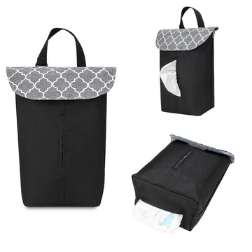 MOMIGO Wet Dry Bags for Baby Wipes Diapers  Reusable, Washable for Stroller, Diapers, Toiletries with Wipes and Diapers Drawing