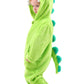 Lolanta Boys Girls Halloween Dinosaur Costume Bodysuit Flannel Toddler One Piece Jumpsuit Kids Gifts (Green, 4-6 Years)