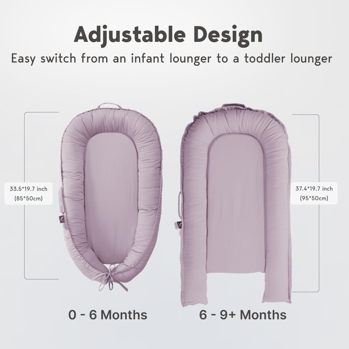 Infant Lounger Cover, 100% Organic Cotton, Newborn Essentials, Baby Gifts | Cover Only (Lavenderblush)