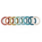 Itzy Ritzy Linking Ring Set; Set of 8 Braided, Rainbow-Colored Versatile Linking Rings; Attach to Babys Car Seat, Stroller & Ac