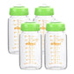 Matyz Glass Breastmilk Storage Containers, 4 Pack, 8 Oz Bottle, Compatible With Spectra Medela Philips Pump - Freezer Safe Bottl