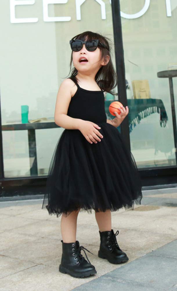 Btgixsf Baby Girls Tutu Dress Toddler Sleeveless Tulle Dress Princess Infant Party Dresses 1580 Black 4T