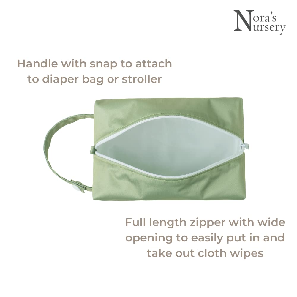 Nora'S Nursery Reusable Baby Wipes 100% Cotton Washcloths Soft Absorbent Towel Face Wipes, Newborn Bath Face Towels, 20 Wipes Wi