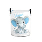 Custom Cute Baby Elephant Laundry Hamper Personalized Laundry Basket with Name Storage Basket with Handle for Bathroom Living Ro