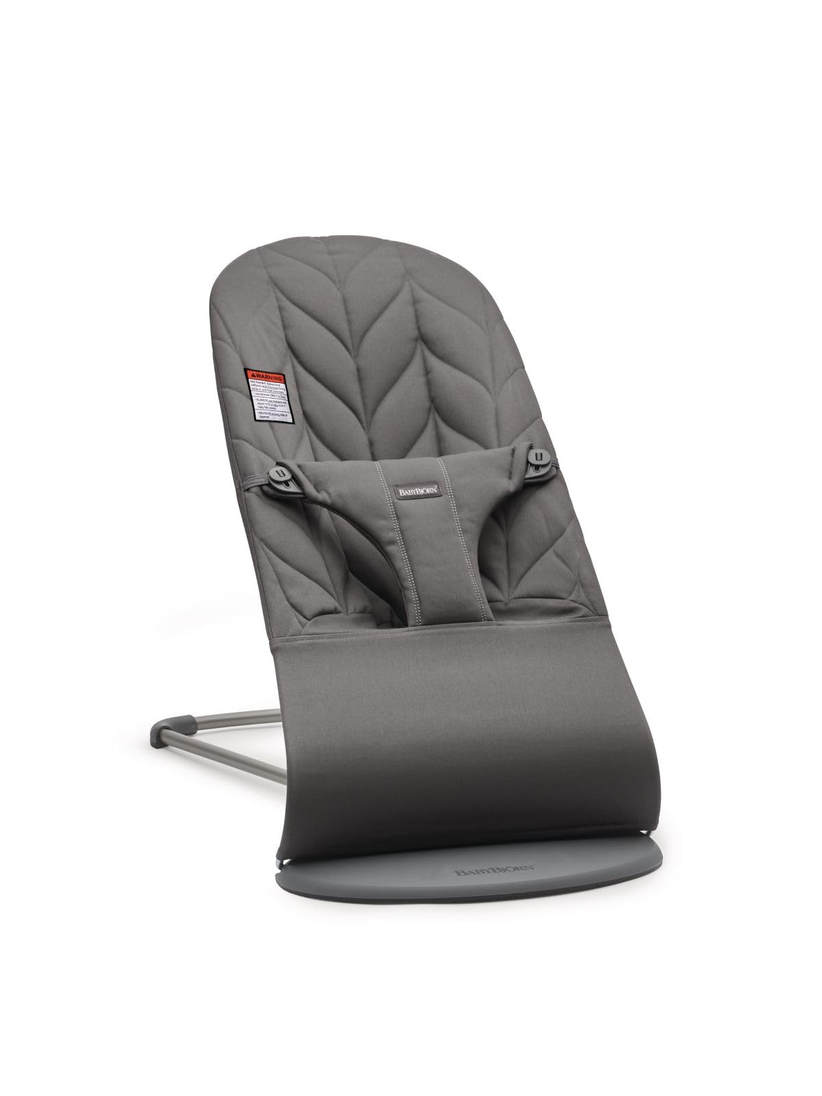 BabyBjrn Bouncer Bliss, Anthracite, Woven, Petal Quilt | 2-in-1 Adjustable Baby Bouncer Seat and Toddler Chair, Newborn to Toddl