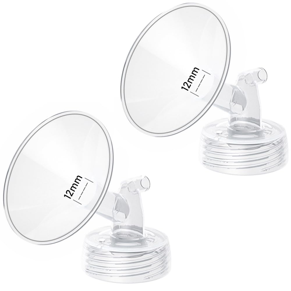 2pcs 12mm Flange Compatible with Spectra S1 S2 9 Plus Synergy Gold Ameda MYA Motif Luna Breast Pump, Replacement to Spectra Pump