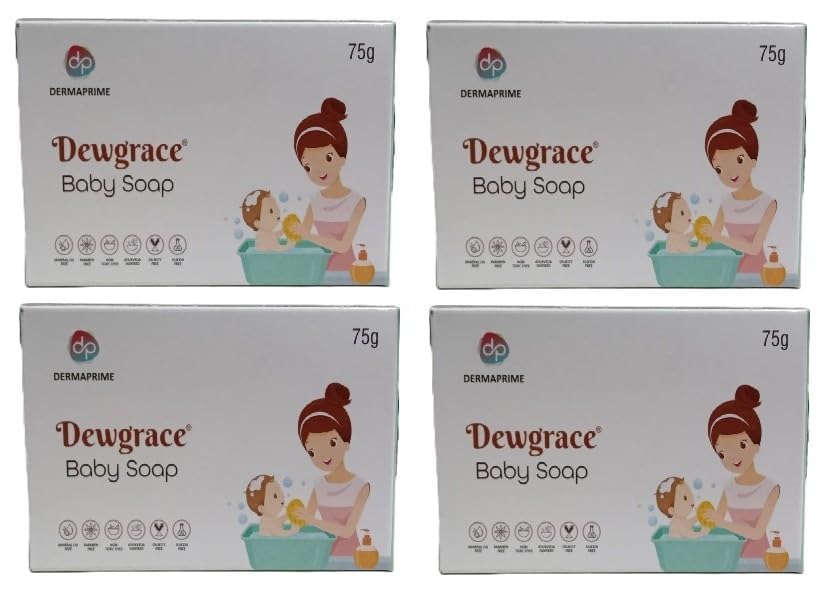 Dewgrace Baby Soap, 75G  Pack Of 4