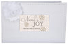 The Grandparent Gift Co. Nana Joy Grandchildren Photo Album, 5X7 Faux Suede With White Flower Accents, Holds 32 4X6 Images, Post