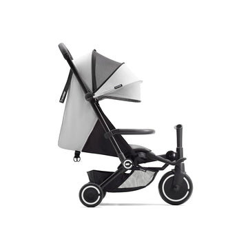 Smartrike Traveler Travel Stroller for Toddlers - Lightweight, Foldable & Compact Stroller with Near-Flat Recline, Everest Grey