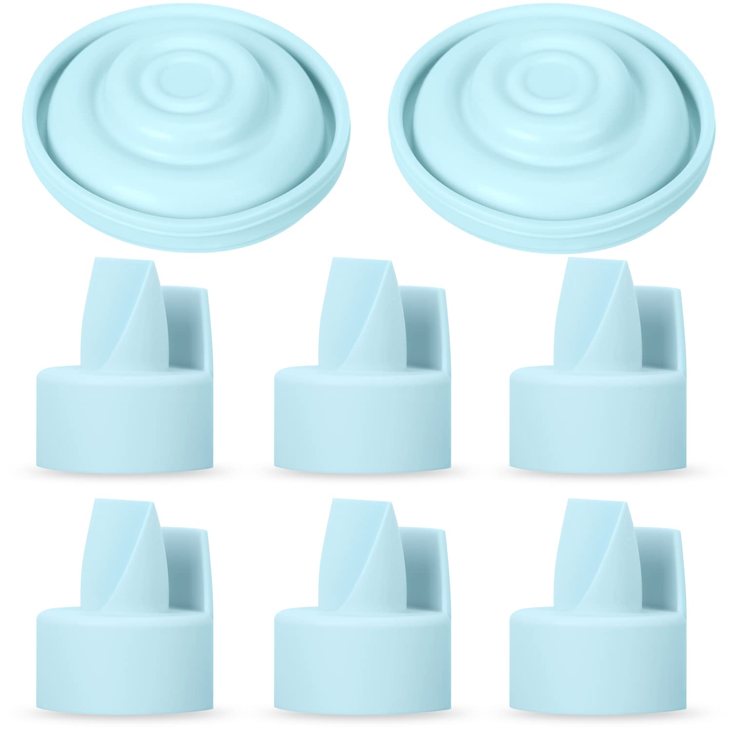 [8-Count] Papablic Duckbill Valves and Silicone Membrane Compatible with Spectra S1, S2 and 9 Plus Breastpumps, Not Original Spe