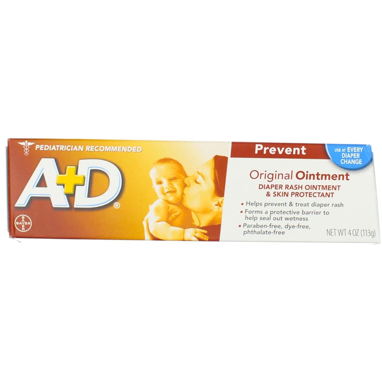 A&D Diaper Rash Ointment Skin Protectant Original - 4 Oz, Pack Of 5