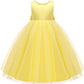 Baby Girl Yellow Dress,Party Christmas Earster Wedding Flower Sleeveless Floor Length Tutu Tulle Dance Gown 1St Birthday 18Month
