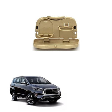 Stylish Foldable Compact Car Back Seat Tray for Food/Drinks/Cup/Bottle Holder Universal Pack of 1 Suitable for Innova Crysta