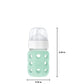 Lifefactory 8-Ounce Wide Neck Glass Baby Bottle With Protective Silicone Sleeve And Stage 2 Nipple, Mint (Lg2211Wmi4)
