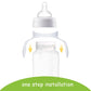 Romirus Replacement Bottle Handles Compatible With Avent Anti-Colic Bottle Series (White & Blue, 4 Pack)