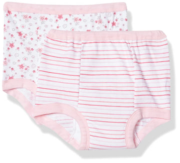 Gerber Baby Girls Infant Toddler 4 Pack Potty Training Pants Underwear little pink flowers 3T