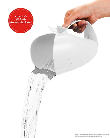Skip Hop Baby Bath Rinse Cup, Moby Tear-Free Waterfall Rinser, White
