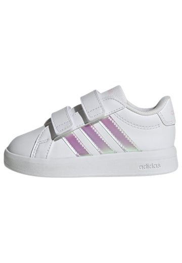 adidas Unisex-Baby Grand Court 3.0 Cf I, White/Iridescent/White, 6