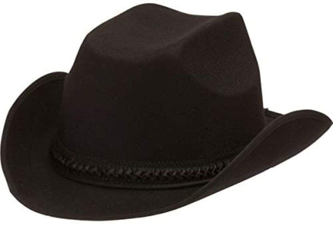Kids' Black Cowboy Hat - Plush & Fun Polyester - Perfect For Dress Up & Parties - 1 Pc.