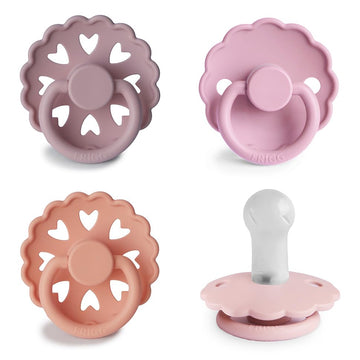 Frigg Silkysoft Silicone Baby Pacifier 4-Pack Sunset Bliss | Made In Denmark | Bpa-Free (6-18 Months)