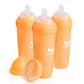 Herobility Double Anti-Colic Baby Bottles - 12 Fl Oz/340Ml - 3-Pack - Peach