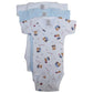 Bambini Infant Baby Girl Boy 100% Cotton Pastel Variety Short Sleeve Onesie Bodysuit 3-Pack - Medium (12-18)