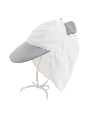 Cuddle Club Baby And Toddler Adjustable Sun Hat | Upf 50+ All-Day Uv Protection For Infant 'S Head & Neck - Bear Grey S