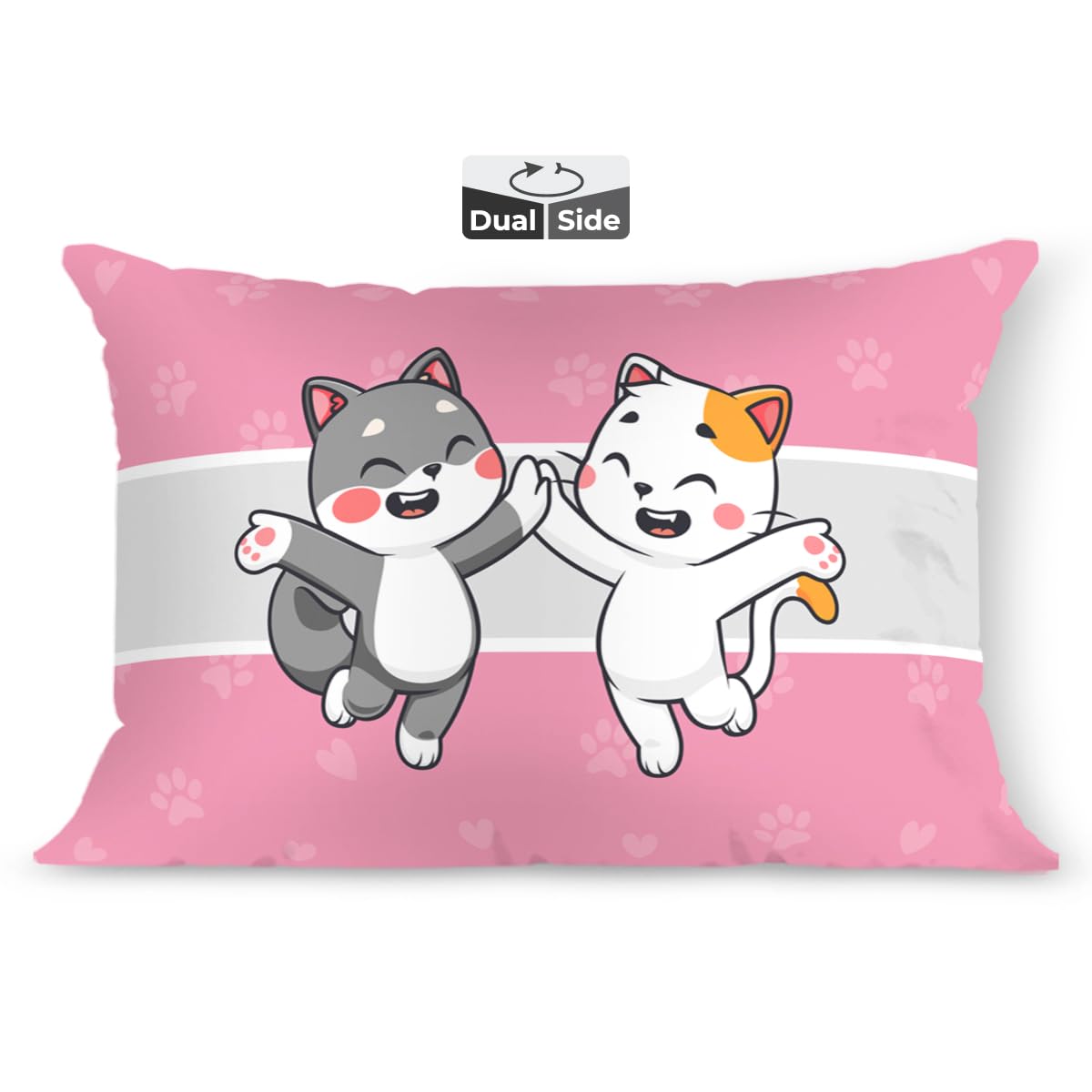 Brizberry Kids Pillow Cushion With Super Soft Fabric | Animal & Cartoon Prints | 12X18 Inches (Design 4)