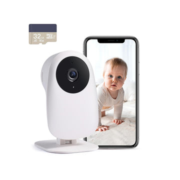 Nooie 2K Baby Monitor With Sd Card, Baby Monitor With Camera And Audio, 2.4G Indoor Camera With Night Vision, Motion And Sound D