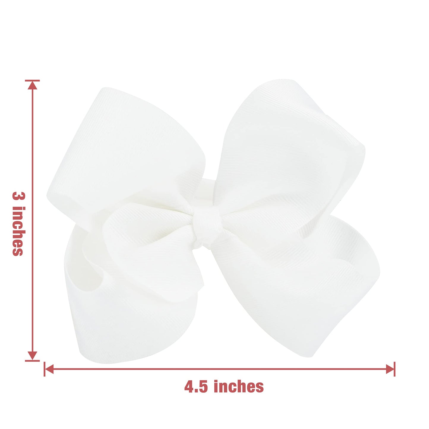 Meedee Fashion Cute White Bow Headband For Girls Toddlers 3 Year Old, Little Girl Headband Bows Big Grosgrain Headband Bow For C