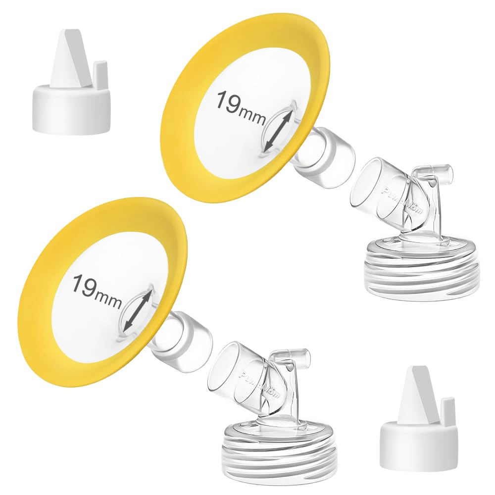 PumpMom-us 19mm Flanges Compatible with Spectra S2 S1 9 Plus Synergy Gold Pump Parts, Replacement Breast Pumps Shield Accessorie