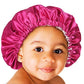 Yanibest Baby Satin Bonnet Sleep Cap For Curly Hair - Double Layer Reversible Adjustable Silky Satin Cap For Infant Toddler Chil