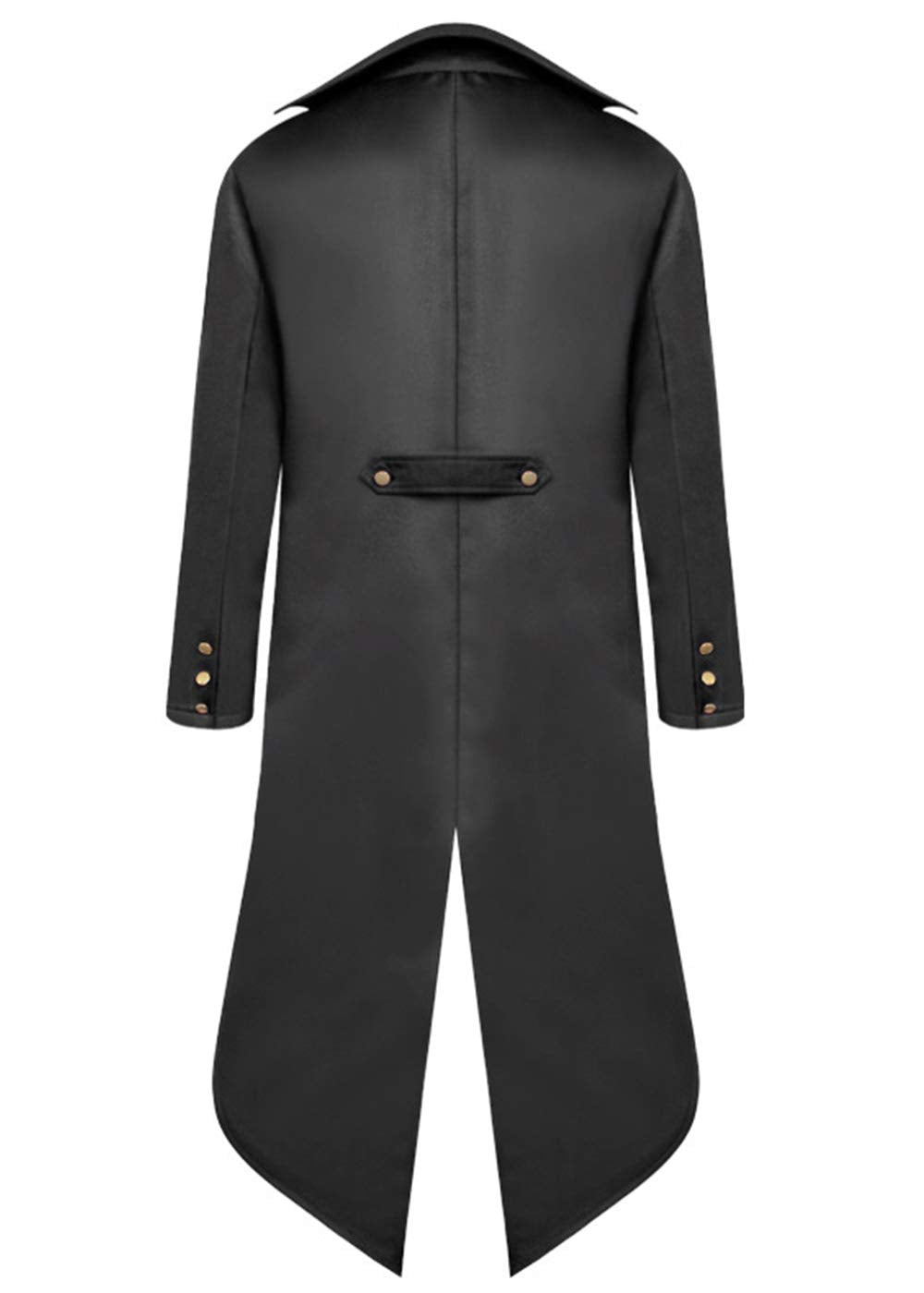 Bitseacoco Boys Medieval Tailcoat Jacket Halloween Costumes, Gothic Steampunk Vintage Victorian Frock High Collar Uniform Coat(B