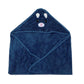 DTR Creation Baby Hooded Towel with Navy Blue Bunny Face Design | Soft Cotton Bath Towel Wrap for Newborns, Infants & Toddlers |