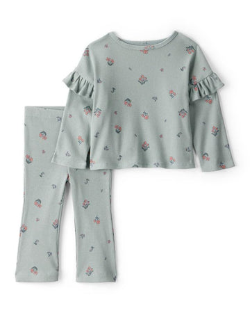 CarterS Baby Girl 2Piece Floral Cotton LongSleeve Tee & Pant Set | Soft & Comfortable Kids Outfit Everyday Wear