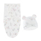 Merishopp Newborn Swaddle Wraps Wrap Hat Babies Infant Blanket for Newborn Girls Gifts Pink Angle