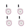WYI Baby Walker Wheels Replacement Parts, 2 Plastic Rubber Wheels Casters, Removable, Safe for All Floors,Set of 4 (Pink)