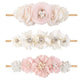 Cherrboll 3Pcs Baby Girl Flower Headbands, Super Soft & Stretchy Nylon Floral Hairbands For Newborn Toddler