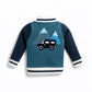 monica + andy Baby Organic Zip Bomber Jacket, Size 18-24 Months, Explorer Car, 100% Organic Cotton Clothes for Boys, Sustainable