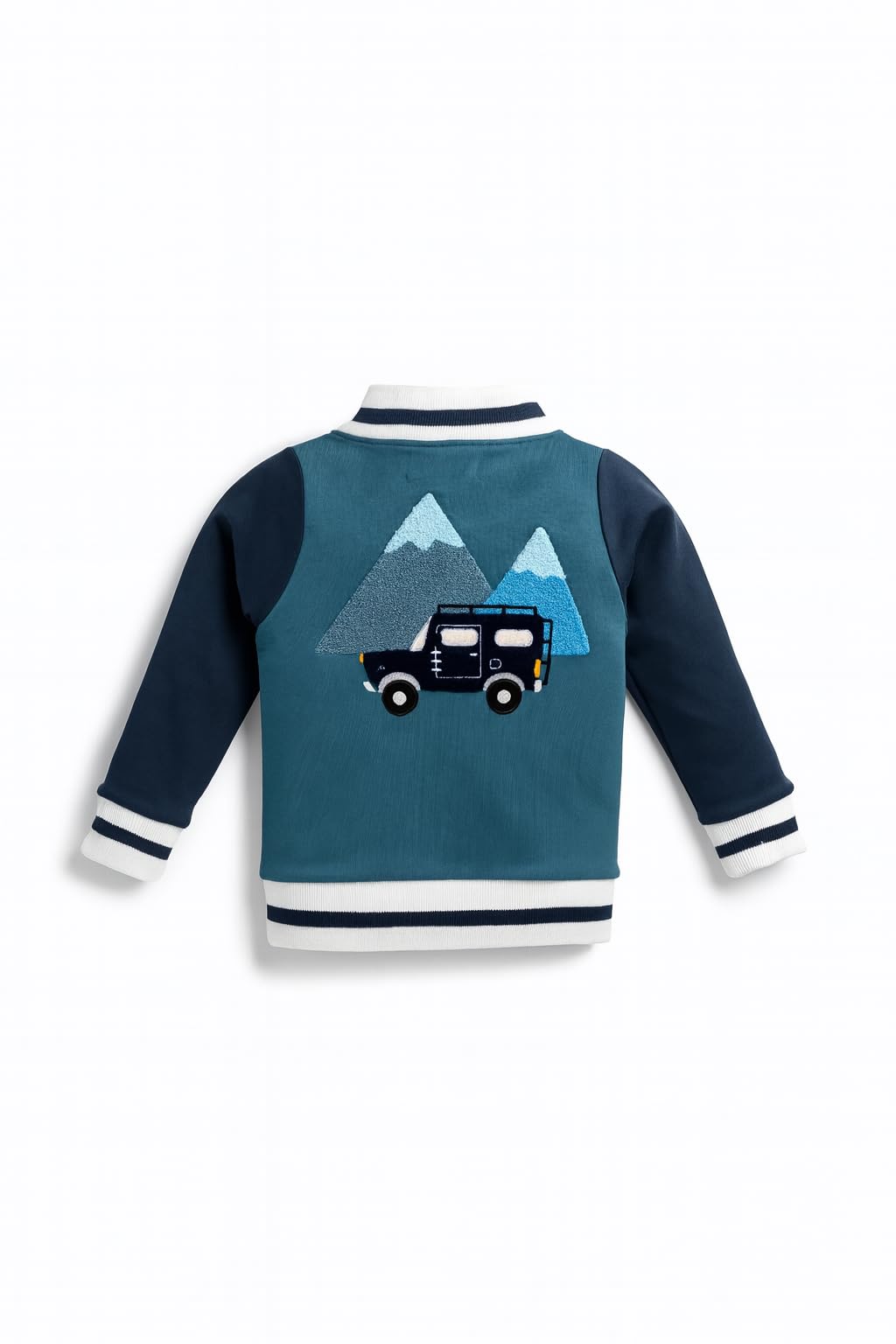 monica + andy Baby Organic Zip Bomber Jacket, Size 18-24 Months, Explorer Car, 100% Organic Cotton Clothes for Boys, Sustainable