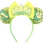 Clgift Princess Minnie Ears,Pick Your Color, Flower Minnie Ears, Floral Minnie Ears, Purple Sparkle Mouse Ears (Tiana)